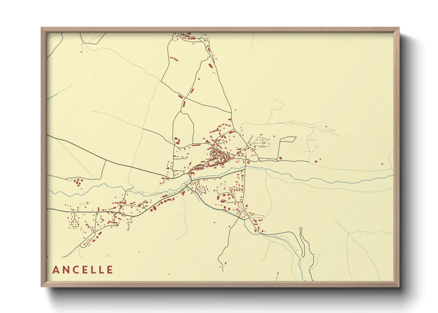 Une affiche de carte sur Ancelle