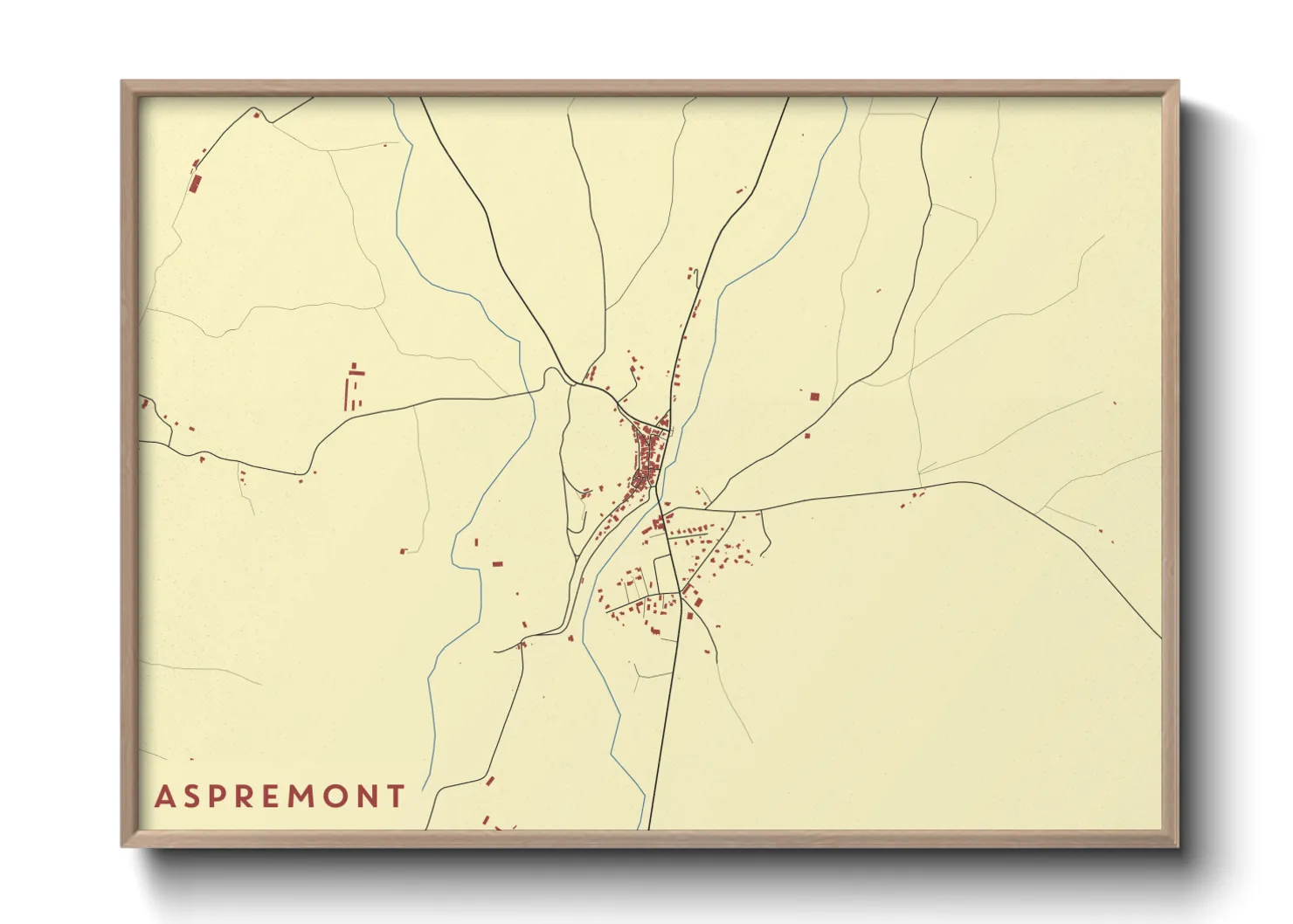 Une affiche de carte sur Aspremont
