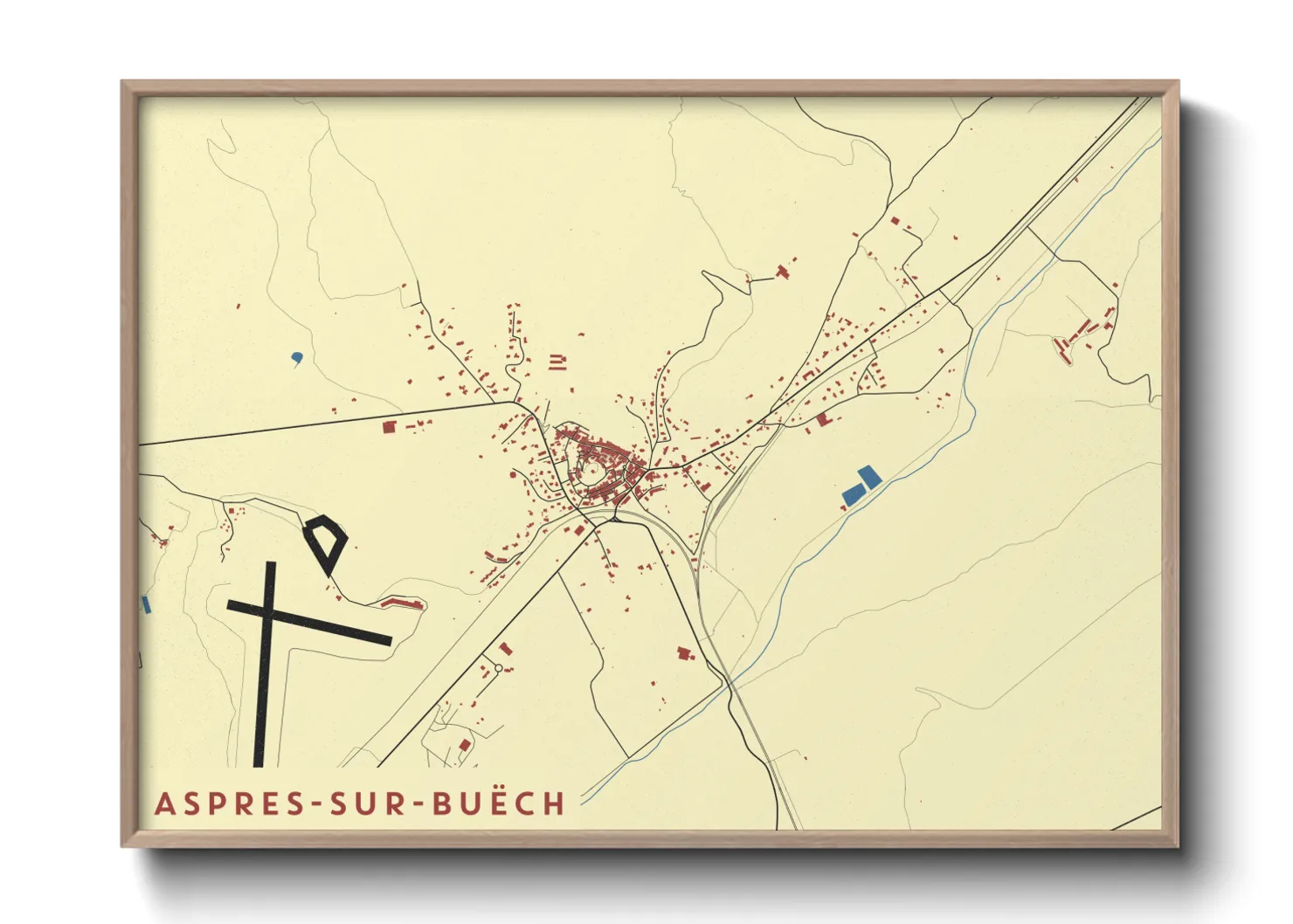 Une affiche de carte sur Aspres-sur-Buëch