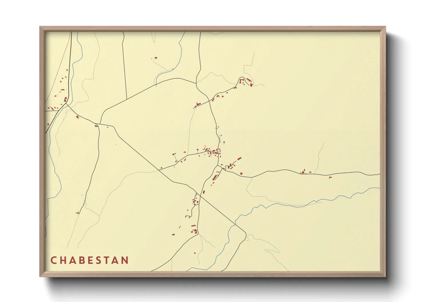 Une affiche de carte sur Chabestan