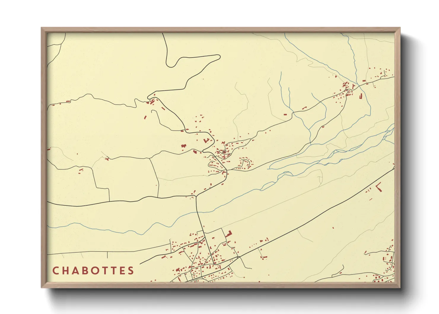 Une affiche de carte sur Chabottes