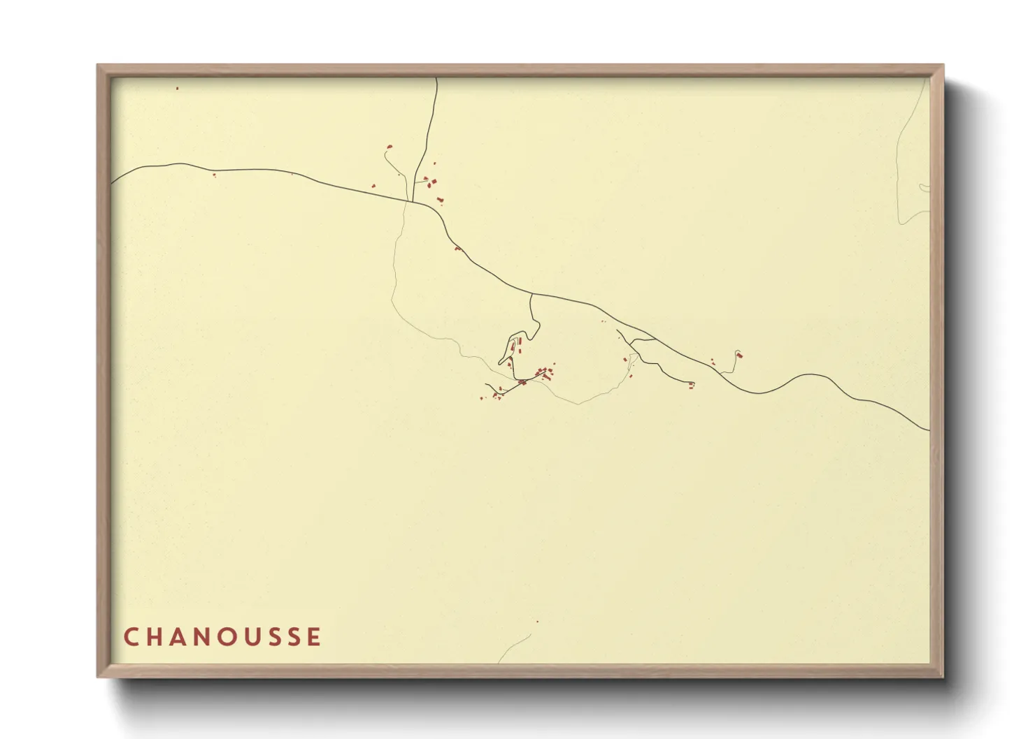 Une affiche de carte sur Chanousse