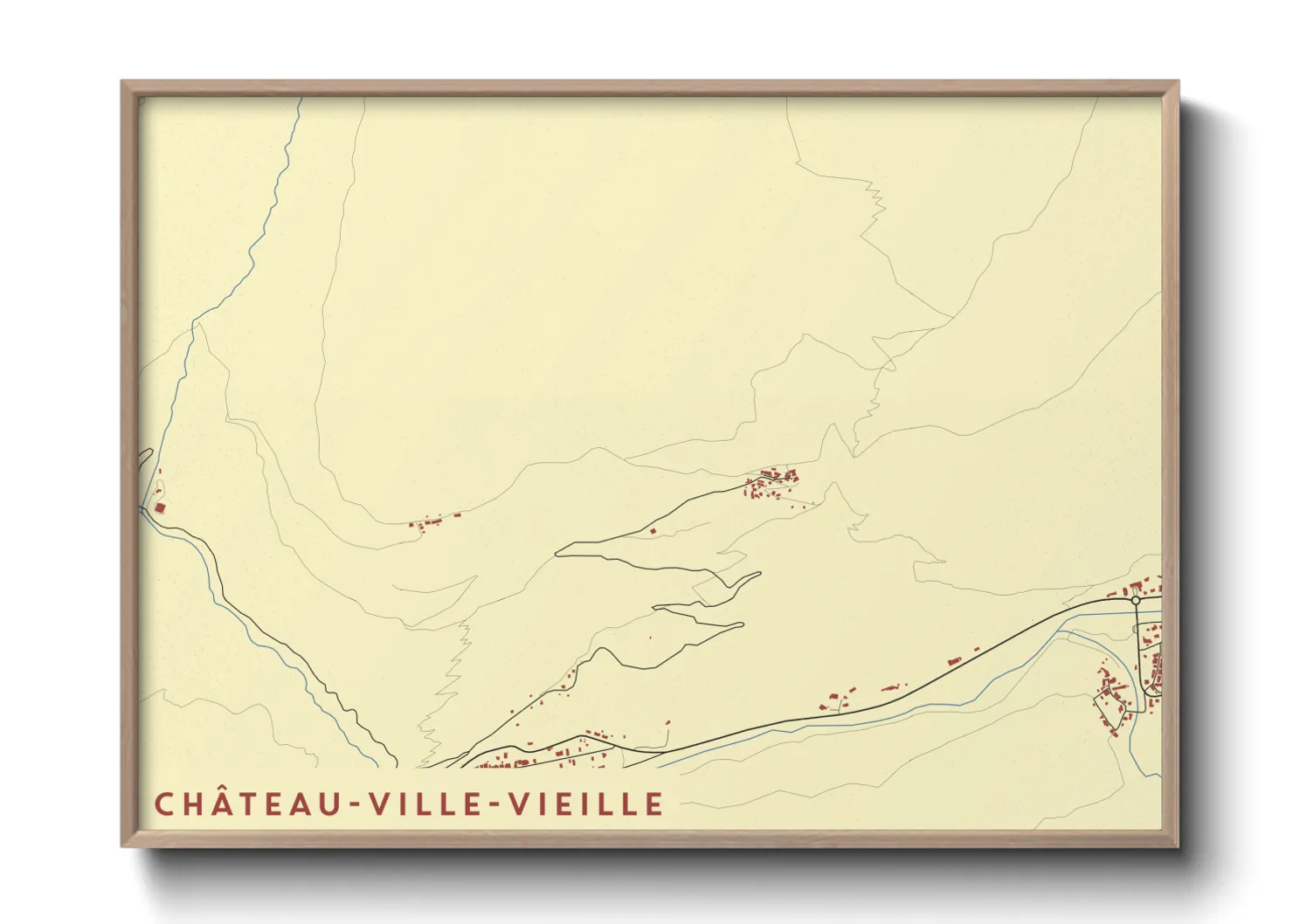 Une affiche de carte sur Château-Ville-Vieille