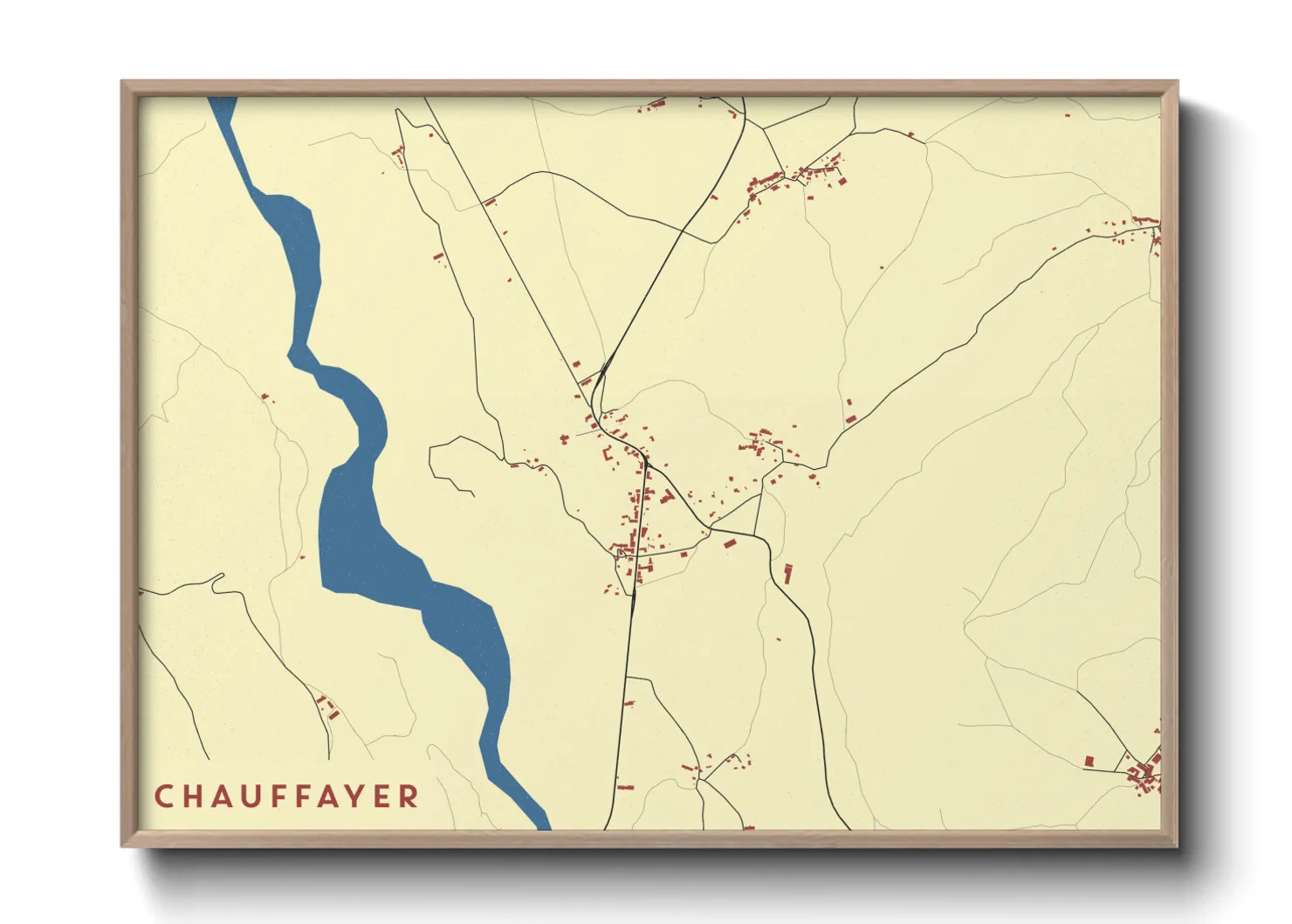 Une affiche de carte sur Chauffayer