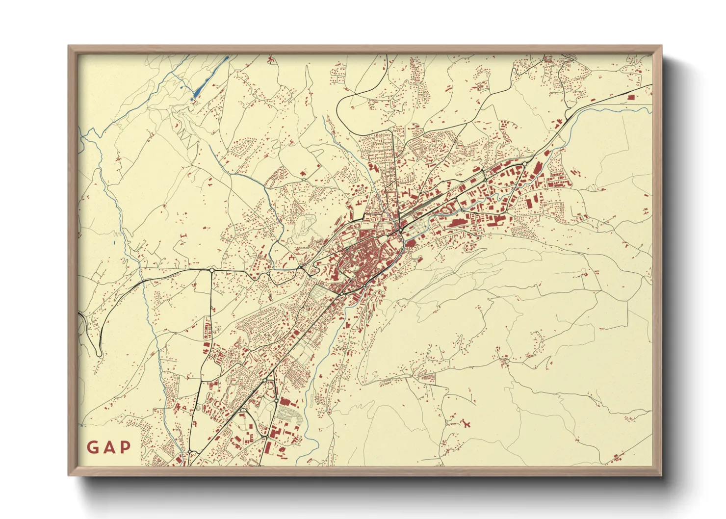 Une affiche de carte sur Gap