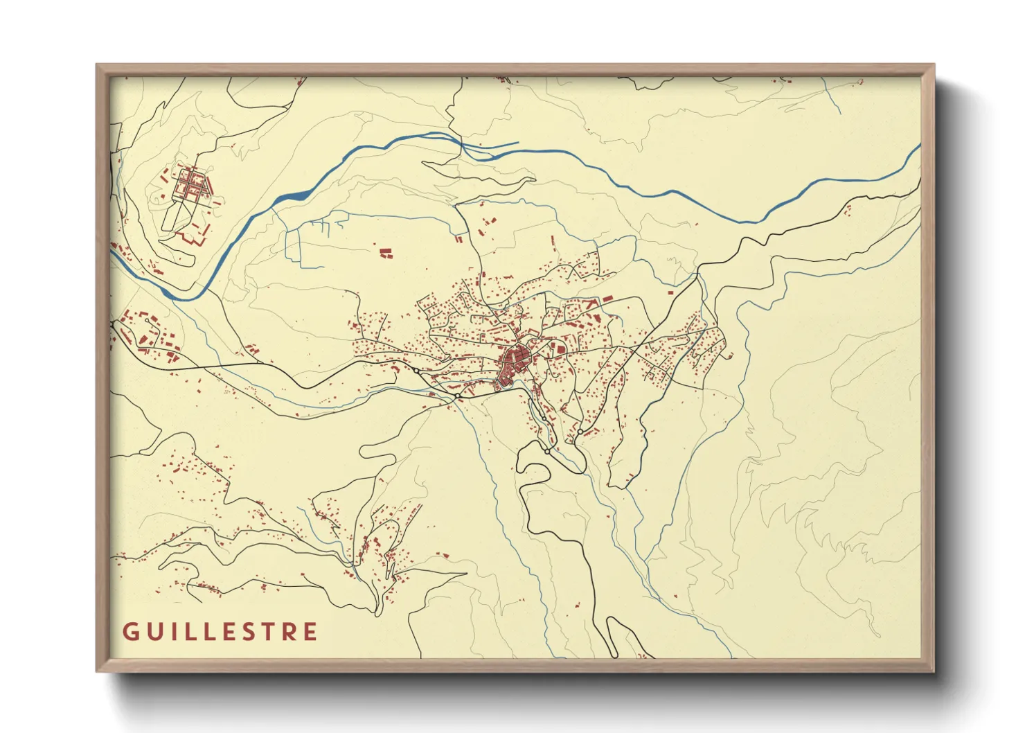 Une affiche de carte sur Guillestre