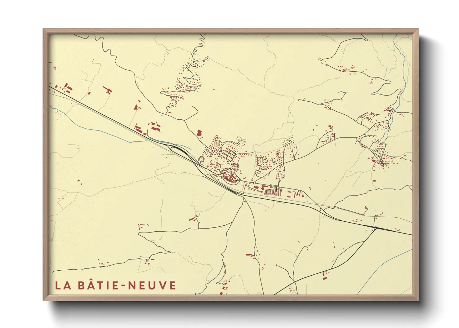 Une affiche de carte sur La Bâtie-Neuve