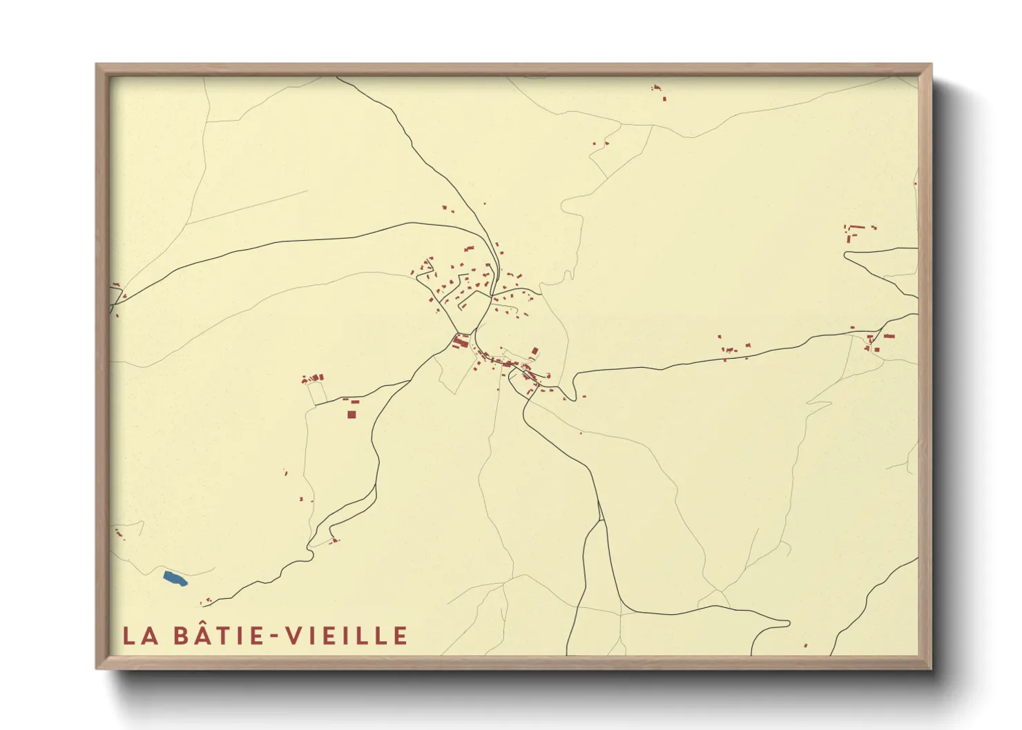 Une affiche de carte sur La Bâtie-Vieille