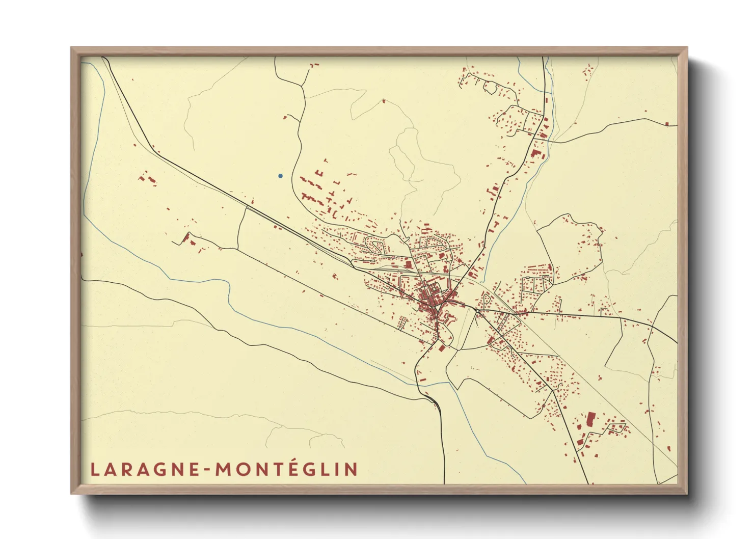 Une affiche de carte sur Laragne-Montéglin
