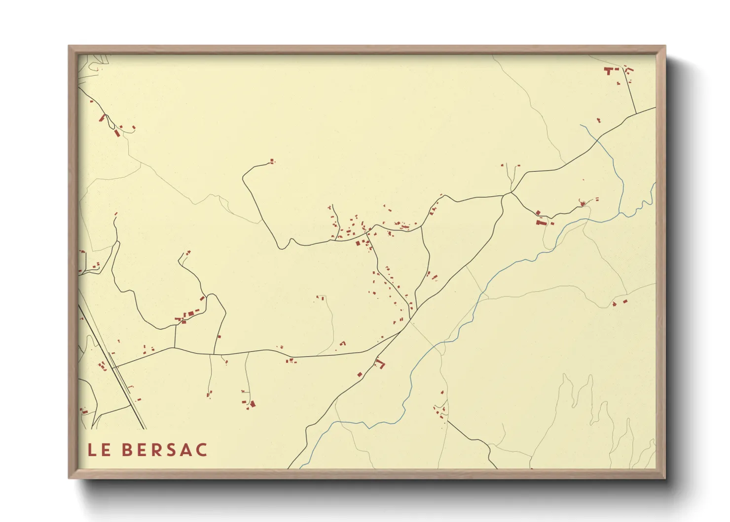 Une affiche de carte sur Le Bersac
