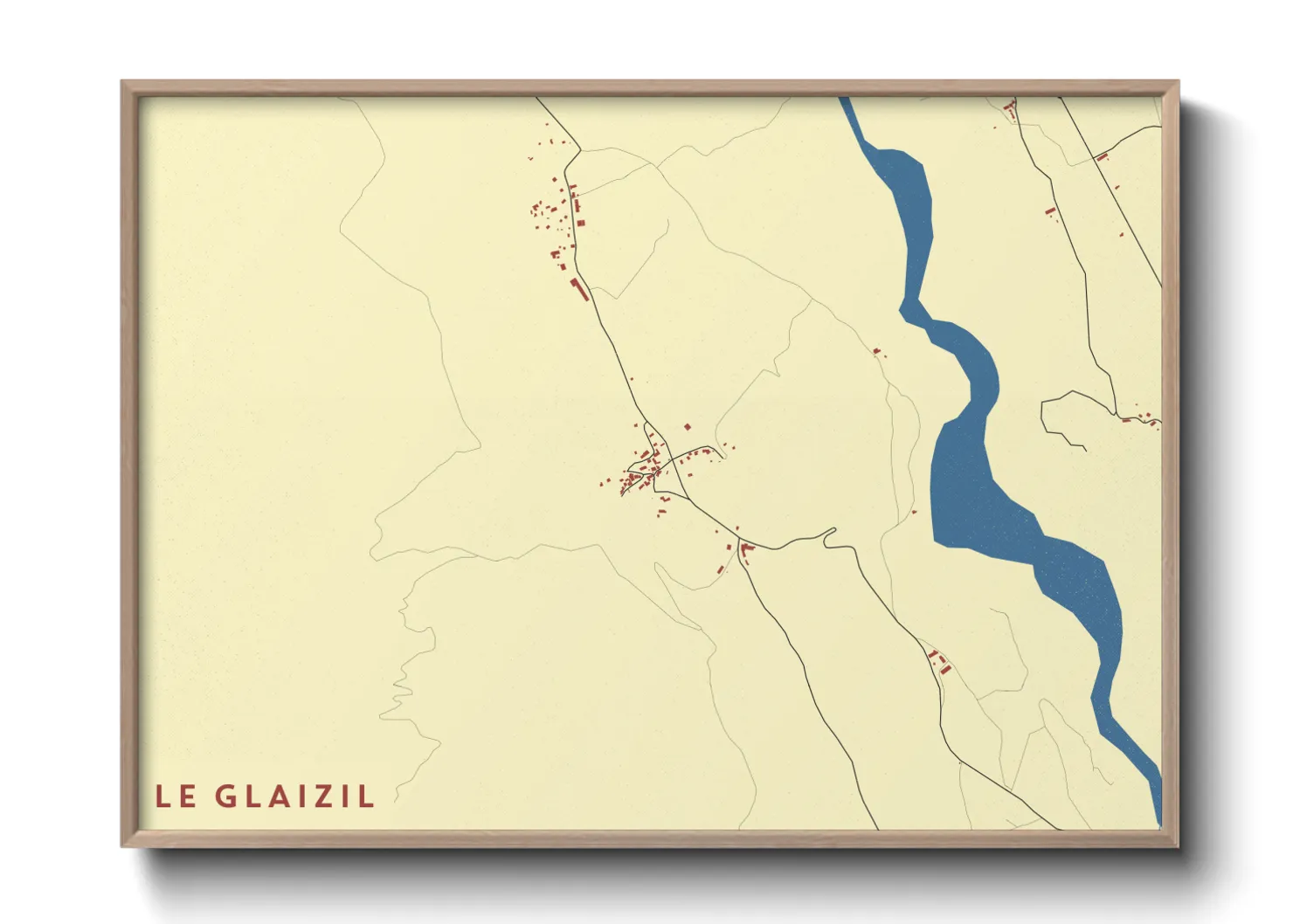 Une affiche de carte sur Le Glaizil