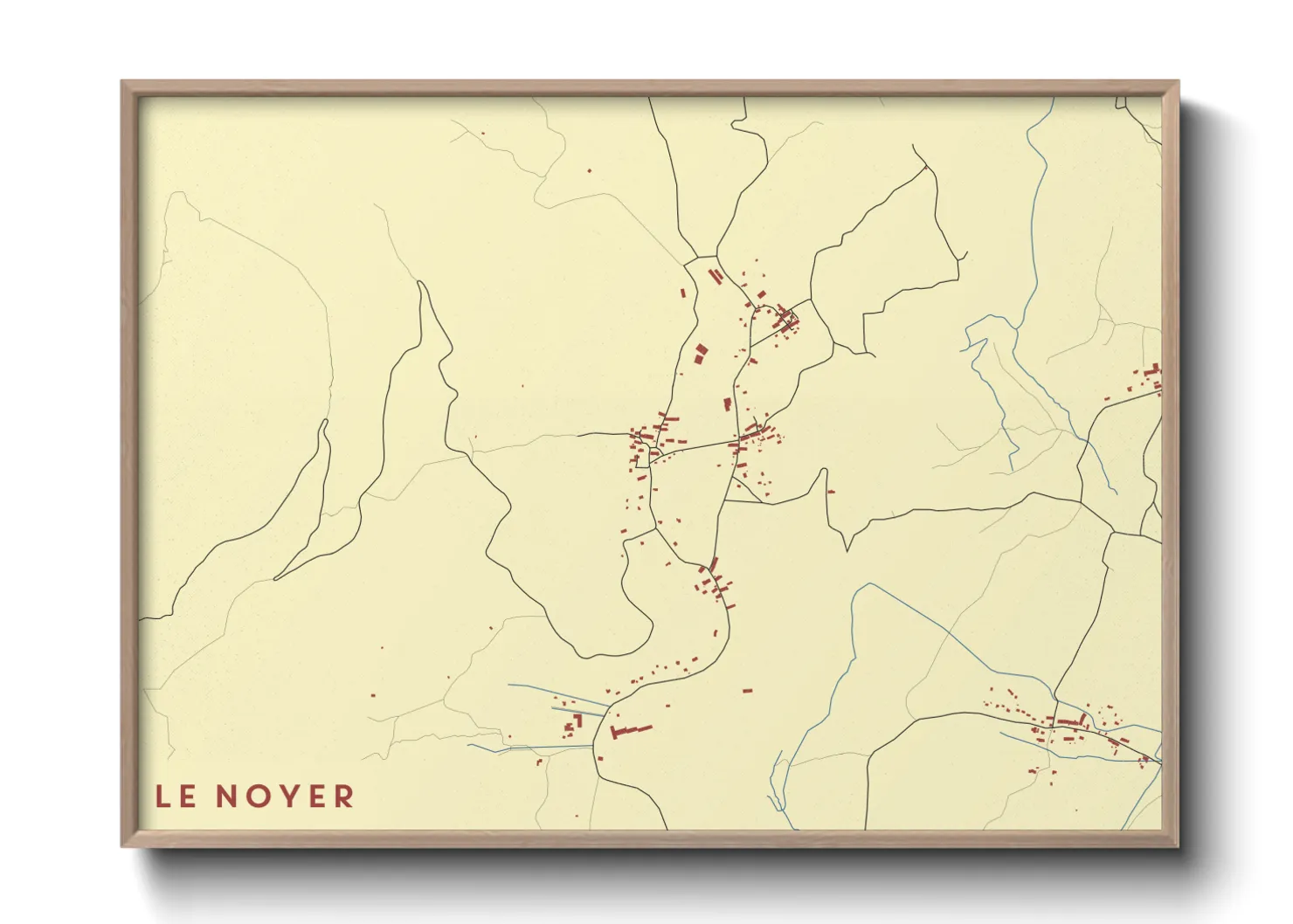 Une affiche de carte sur Le Noyer