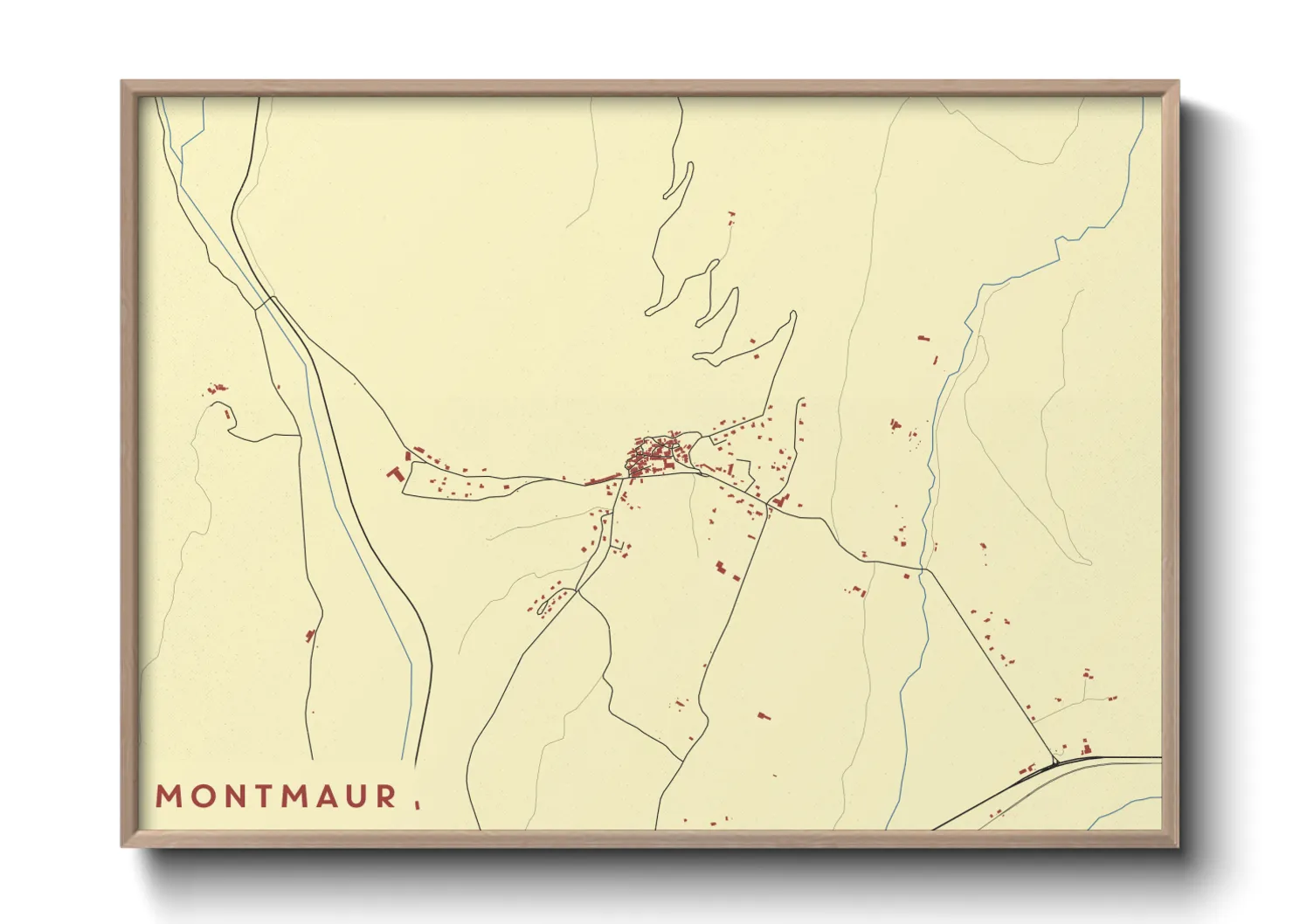 Une affiche de carte sur Montmaur