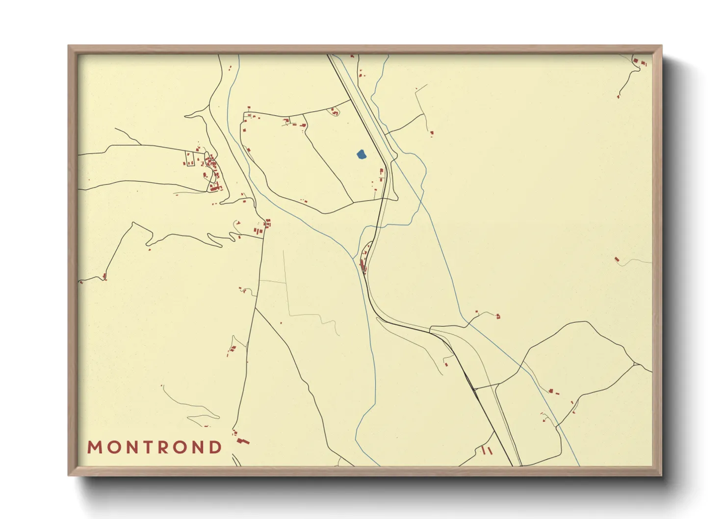 Une affiche de carte sur Montrond
