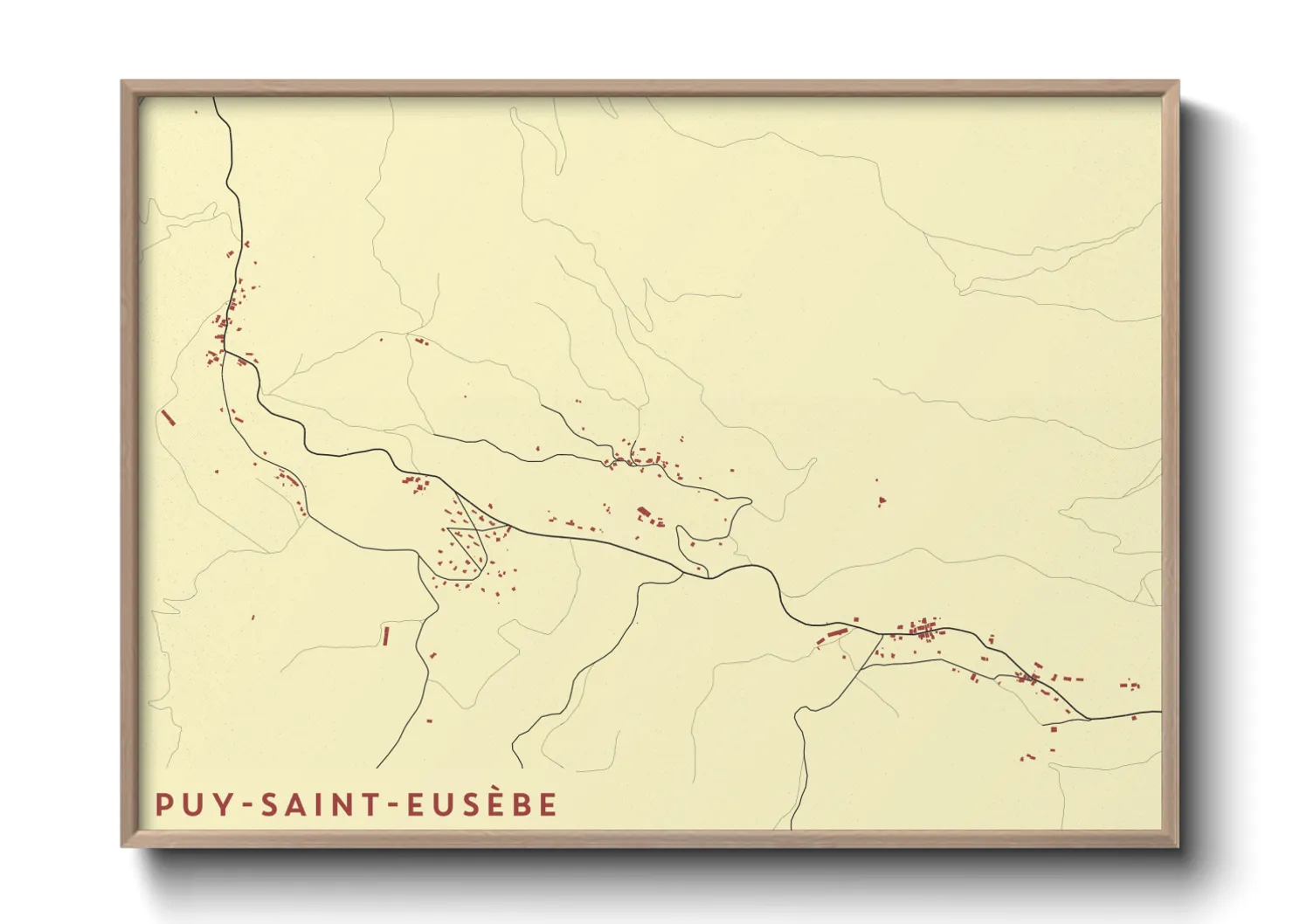 Une affiche de carte sur Puy-Saint-Eusèbe