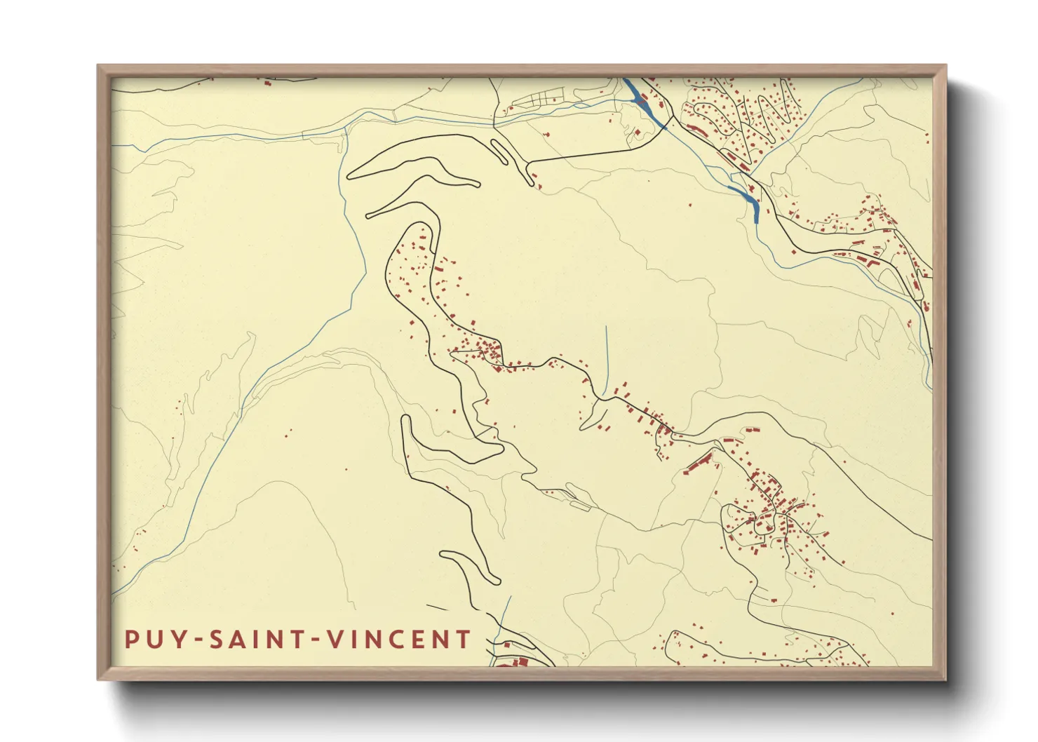 Une affiche de carte sur Puy-Saint-Vincent