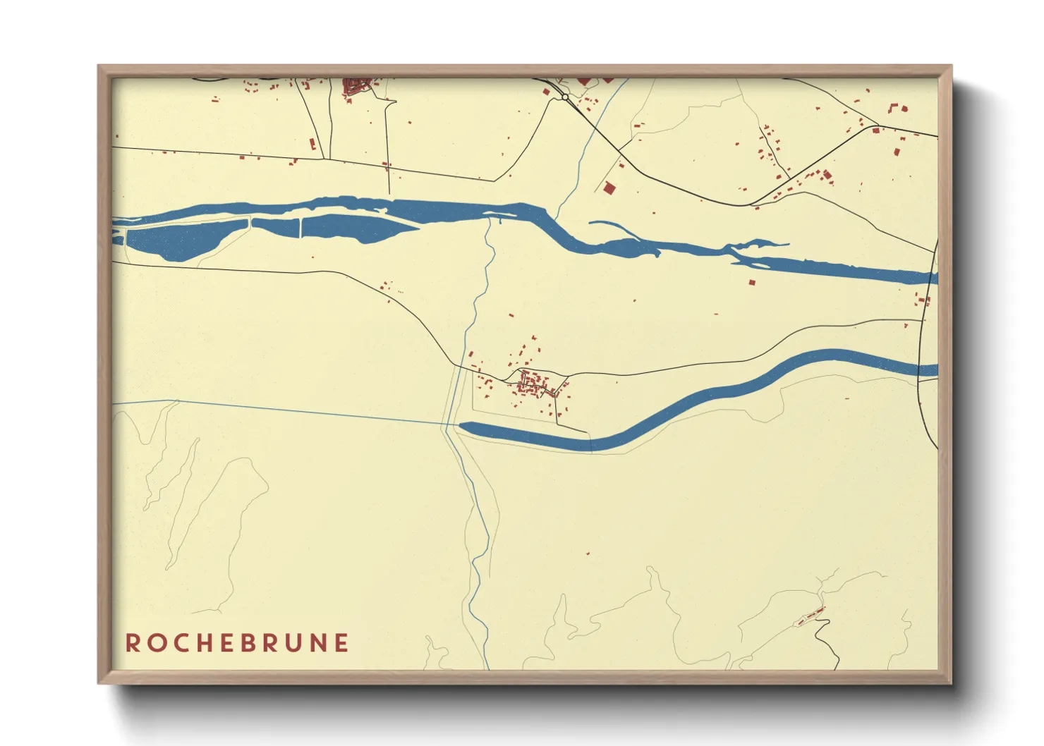 Une affiche de carte sur Rochebrune