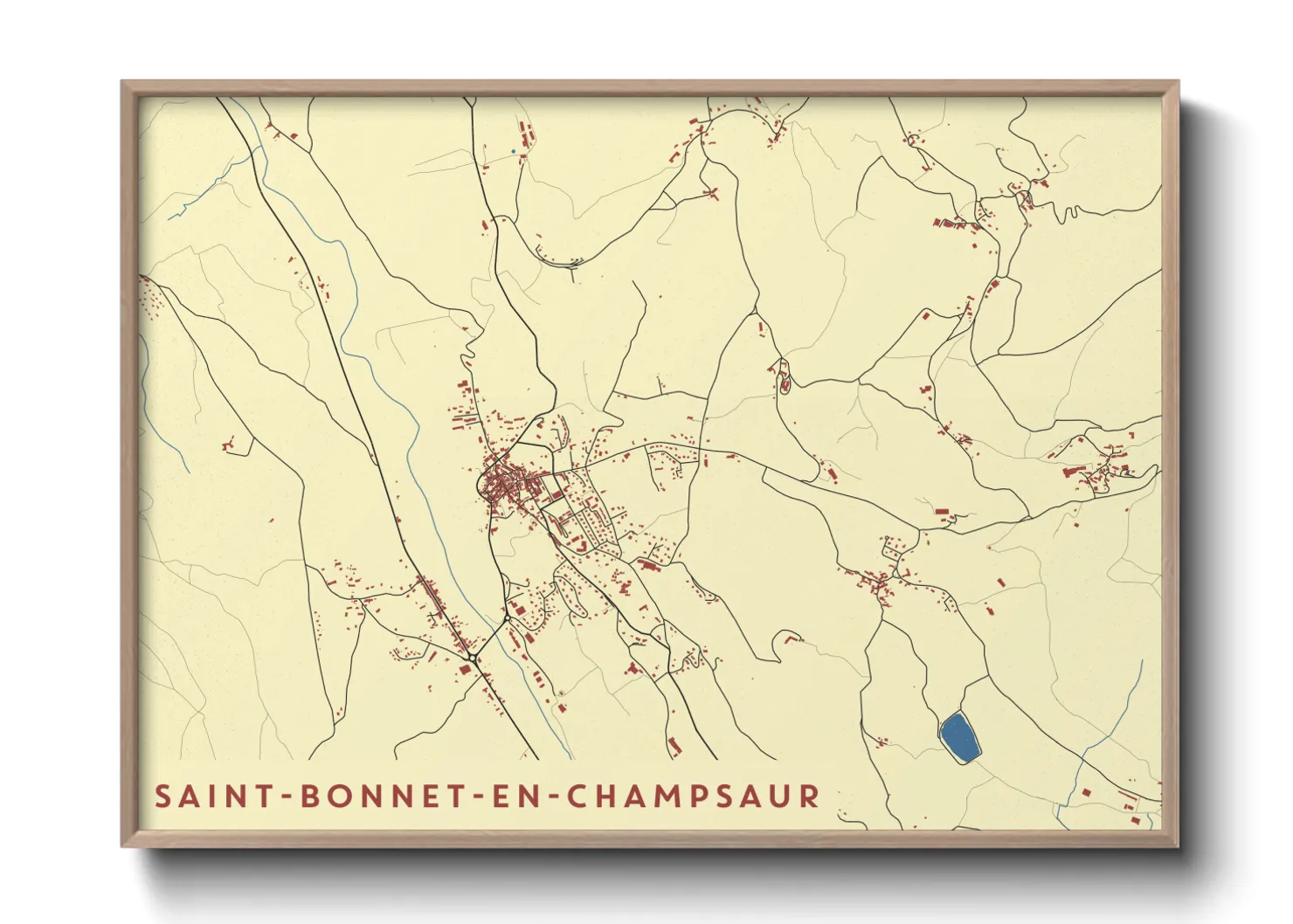 Une affiche de carte sur Saint-Bonnet-en-Champsaur