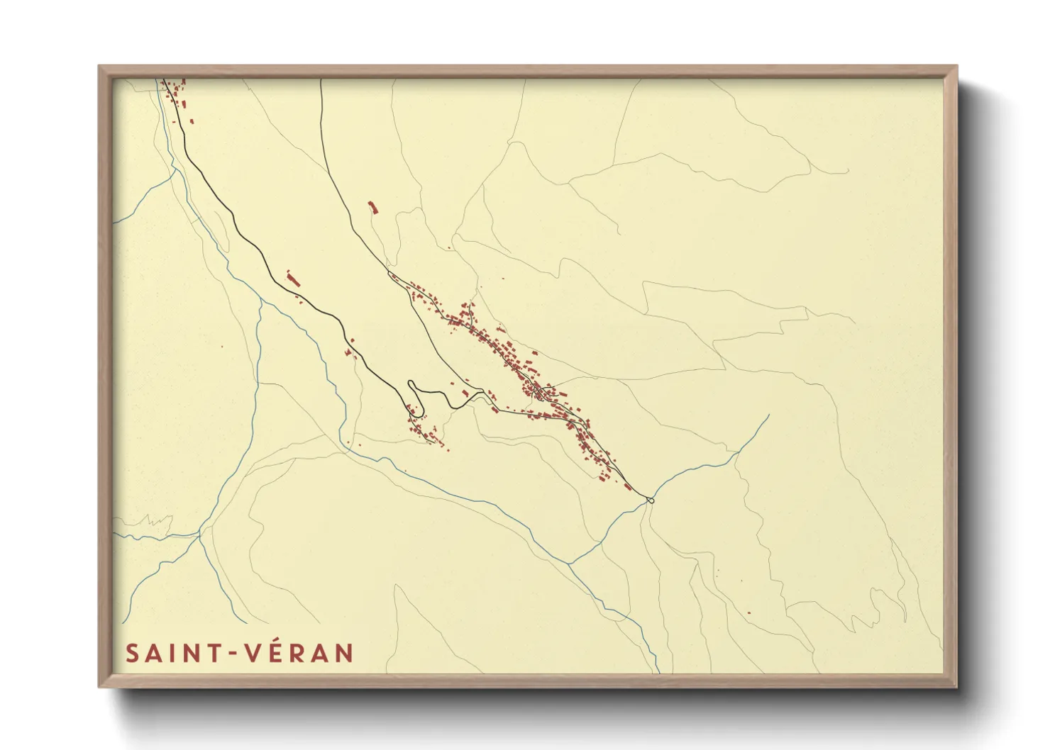 Une affiche de carte sur Saint-Véran