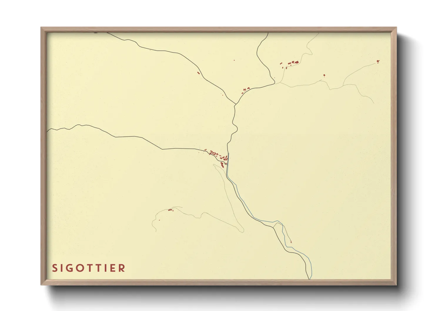 Une affiche de carte sur Sigottier