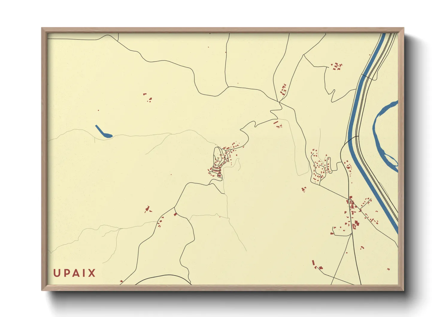 Une affiche de carte sur Upaix