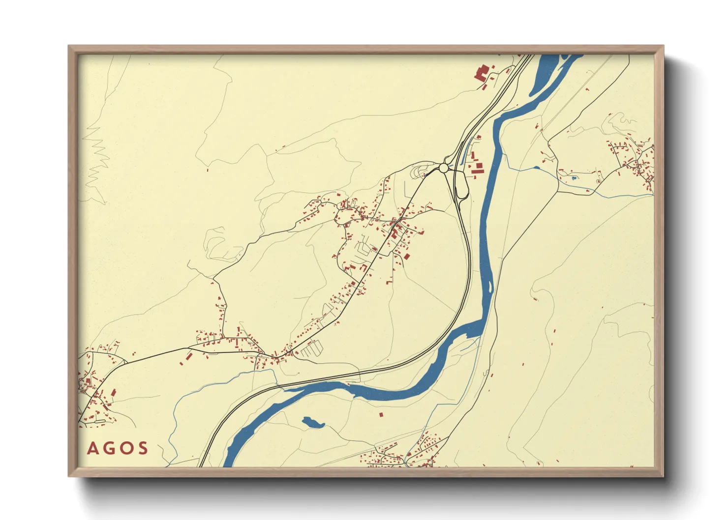 Une affiche de carte sur Agos