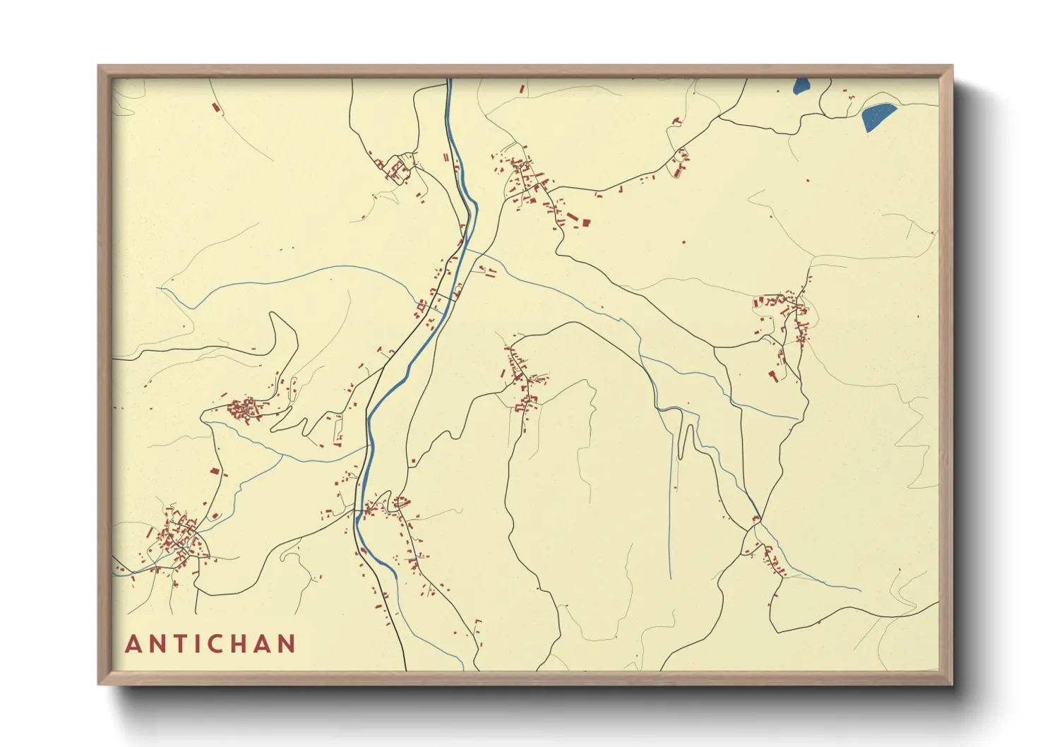 Une affiche de carte sur Antichan