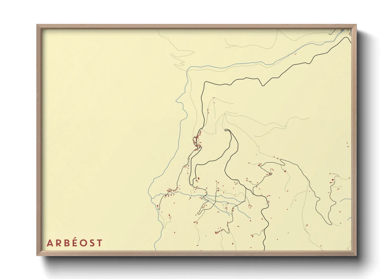 Une affiche de carte sur Arbéost