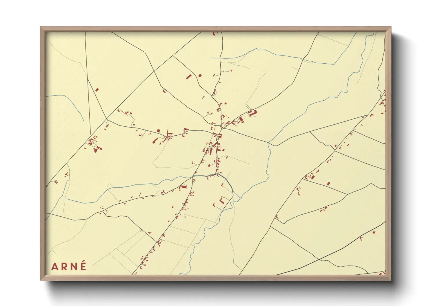 Une affiche de carte sur Arné