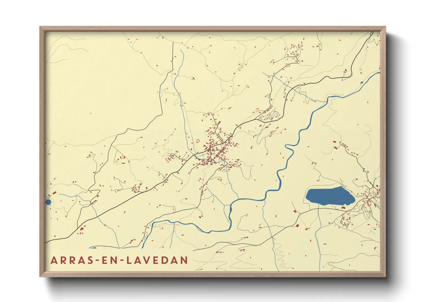 Une affiche de carte sur Arras-en-Lavedan