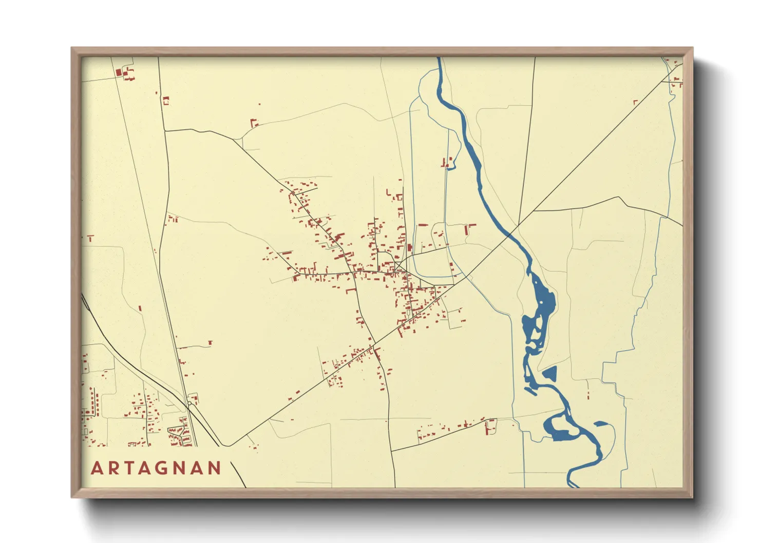 Une affiche de carte sur Artagnan