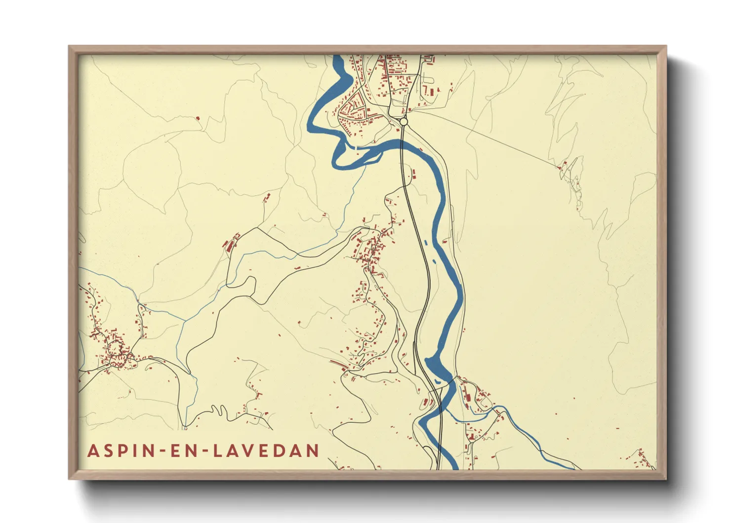 Une affiche de carte sur Aspin-en-Lavedan