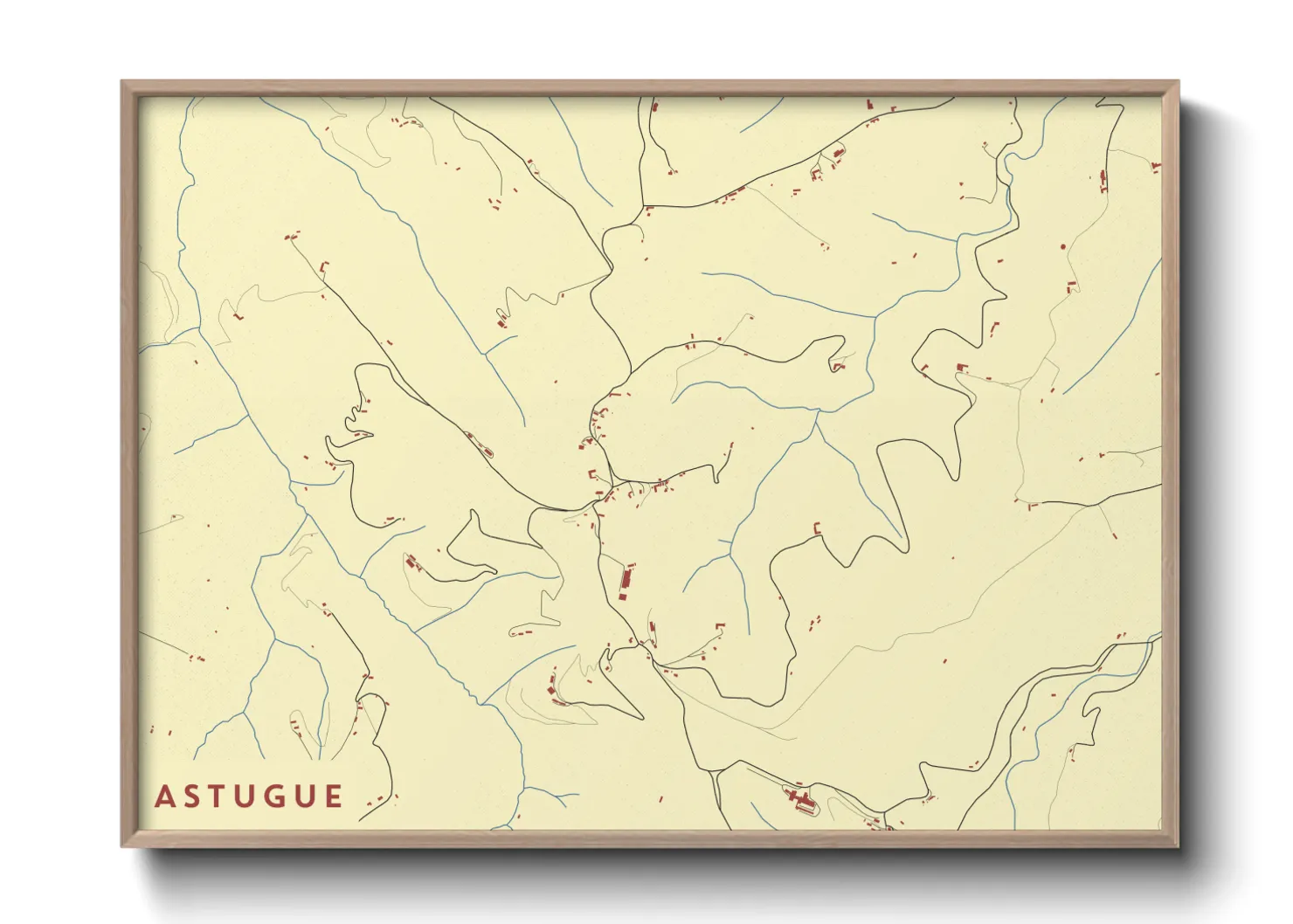 Une affiche de carte sur Astugue