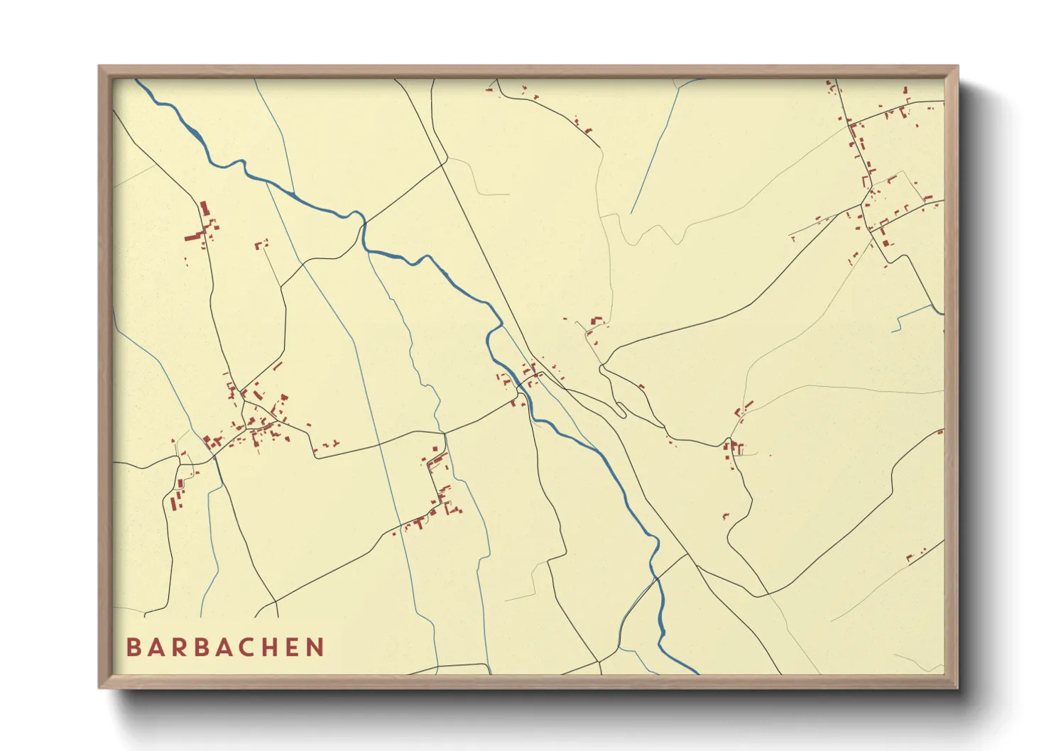Une affiche de carte sur Barbachen