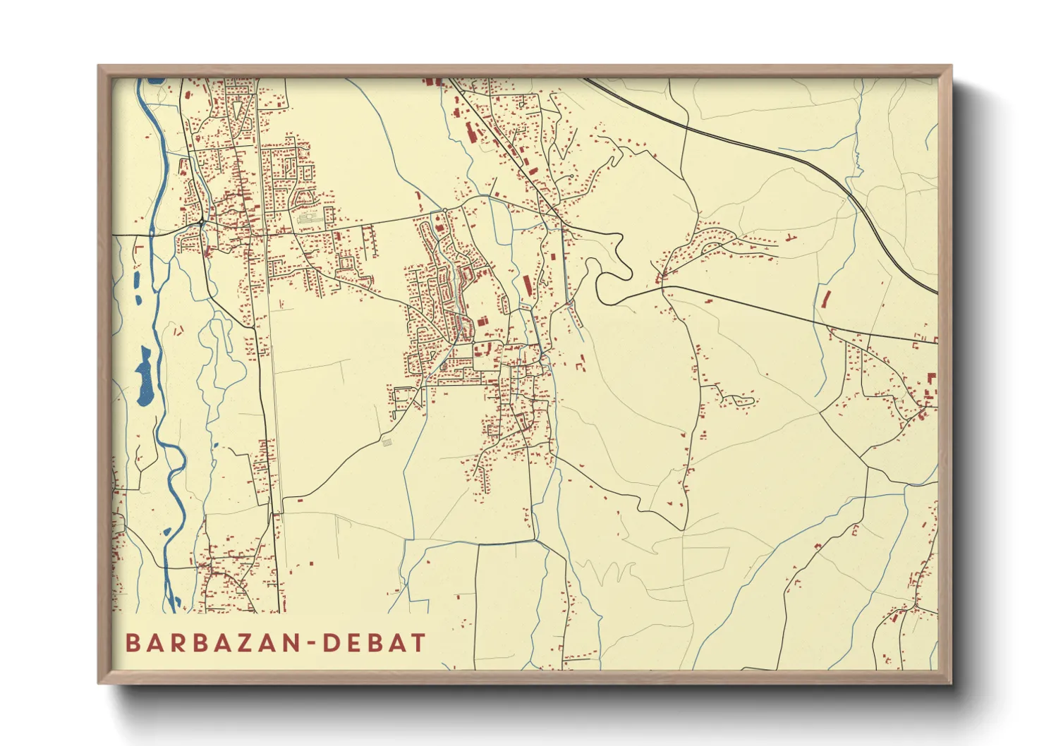 Une affiche de carte sur Barbazan-Debat