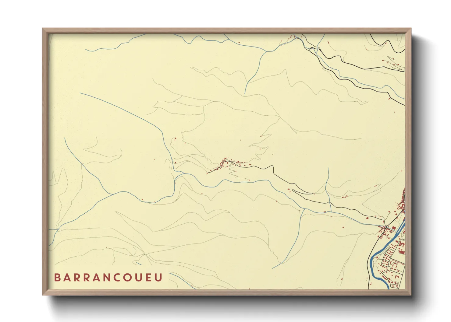 Une affiche de carte sur Barrancoueu