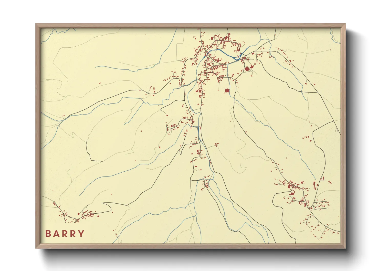 Une affiche de carte sur Barry