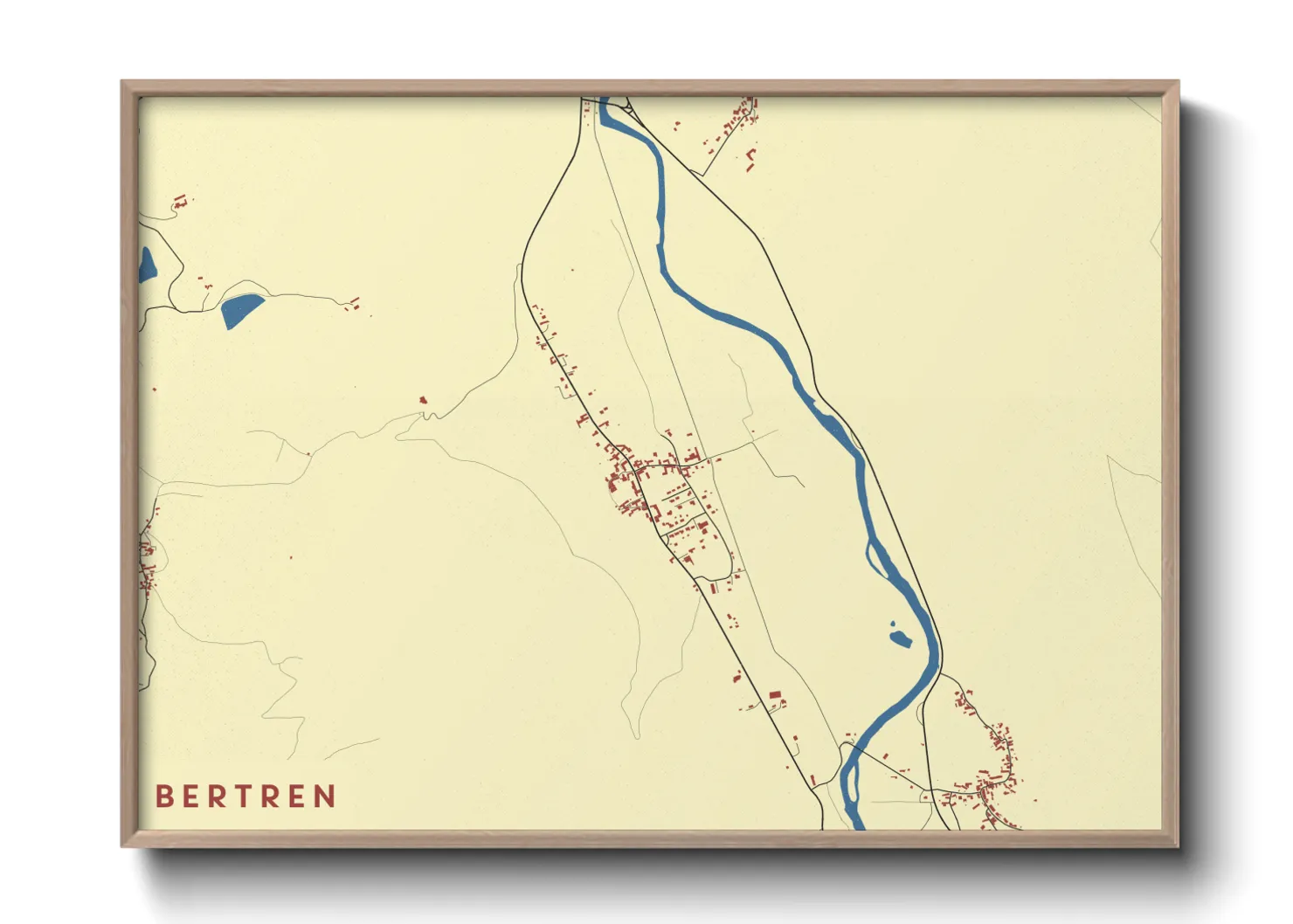 Une affiche de carte sur Bertren