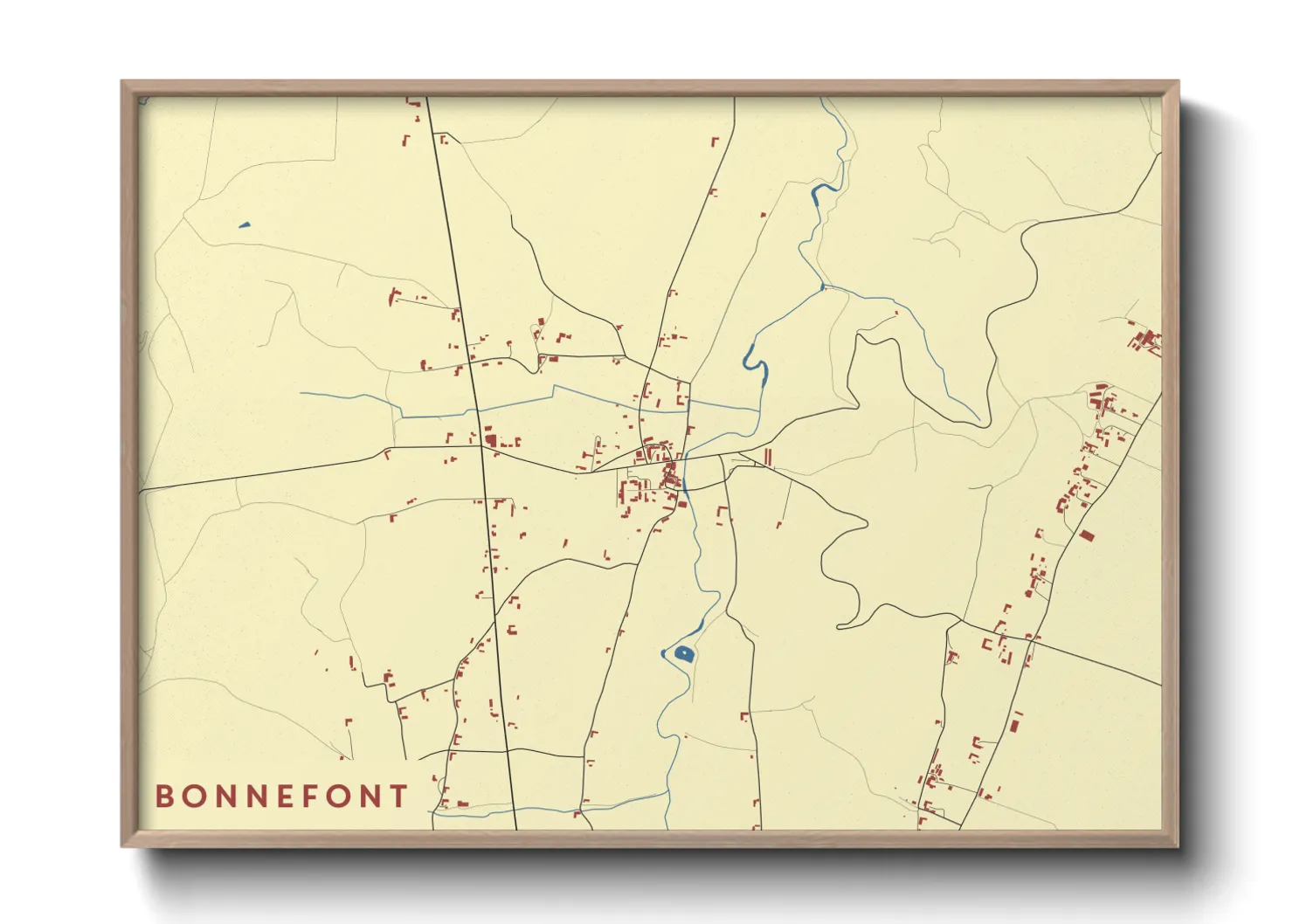 Une affiche de carte sur Bonnefont