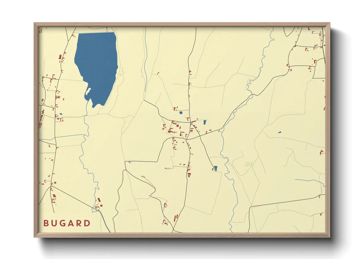 Une affiche de carte sur Bugard