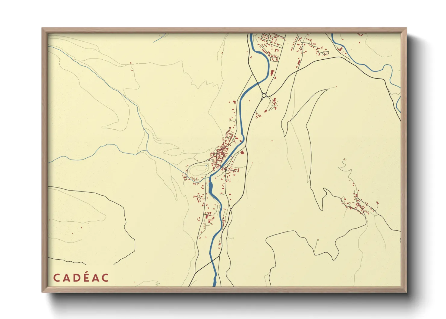 Une affiche de carte sur Cadéac