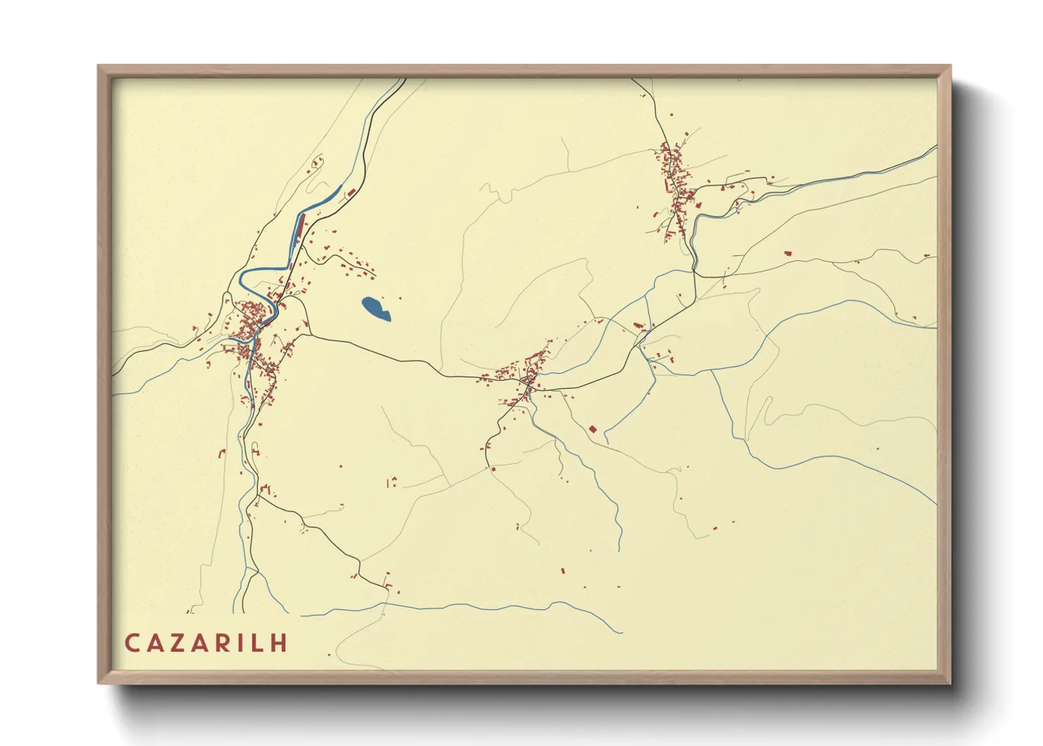 Une affiche de carte sur Cazarilh