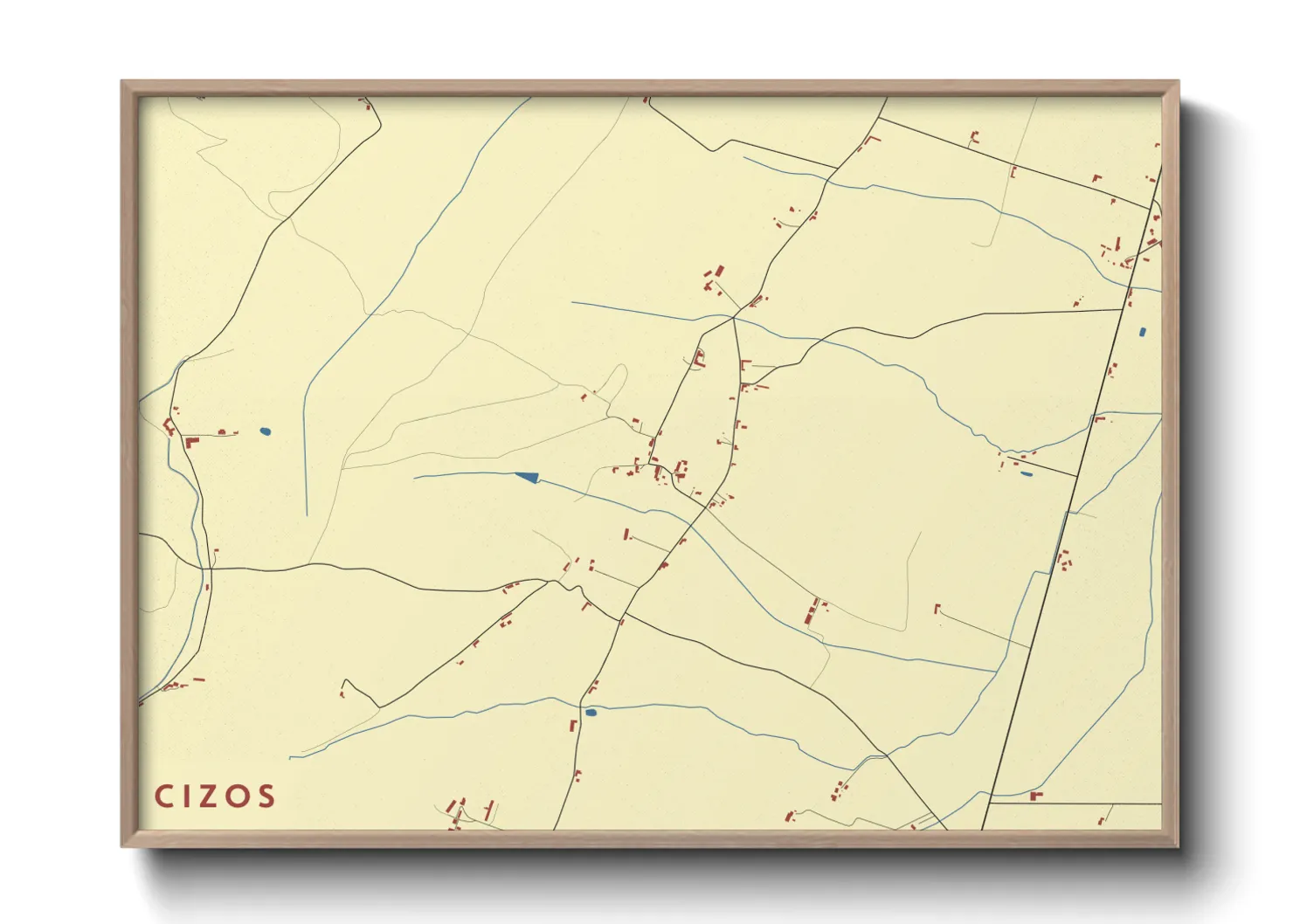 Une affiche de carte sur Cizos