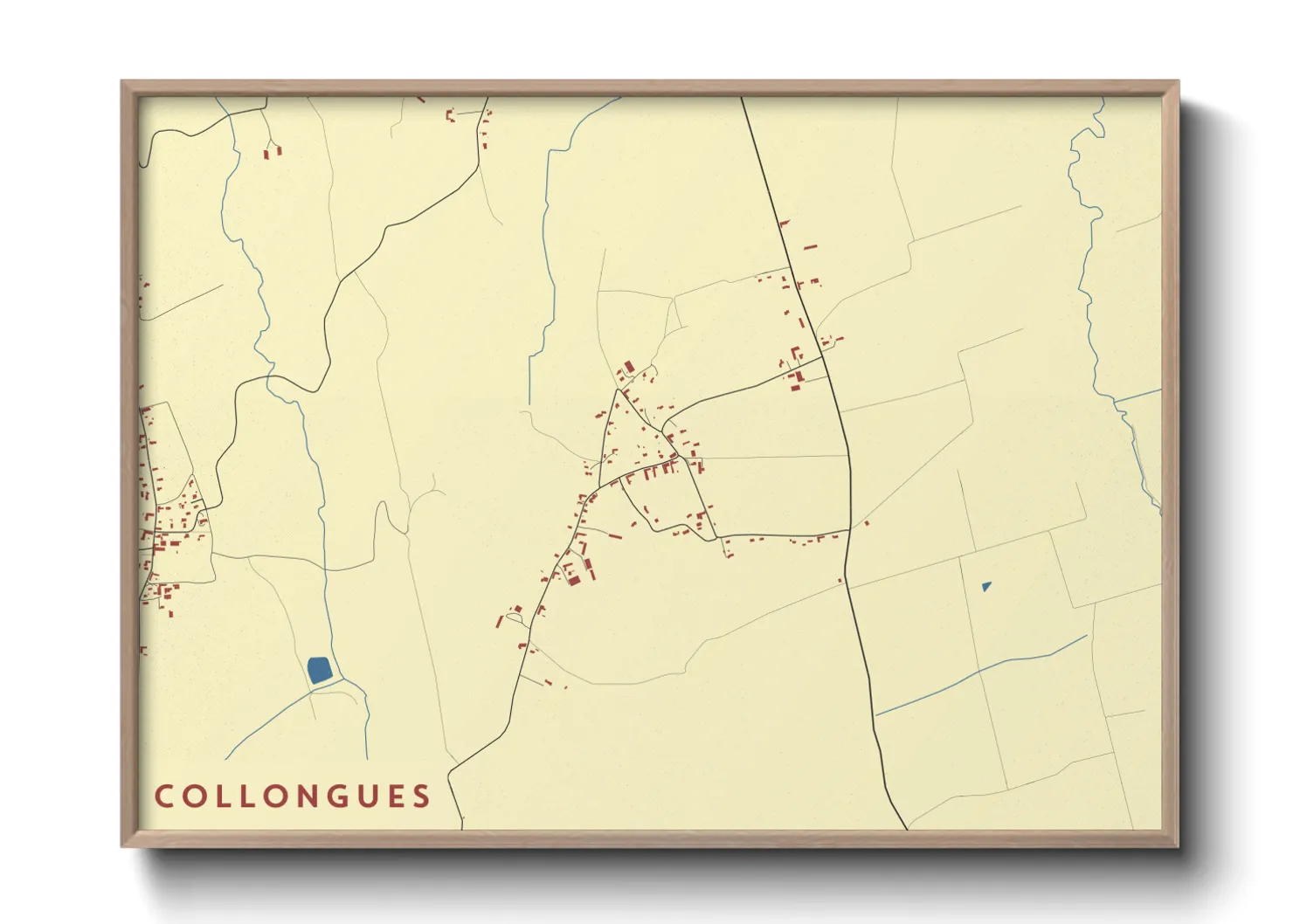 Une affiche de carte sur Collongues
