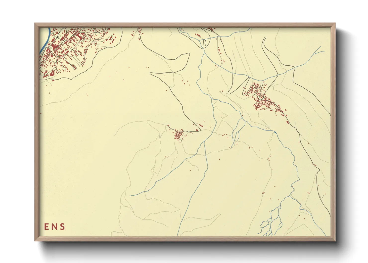 Une affiche de carte sur Ens