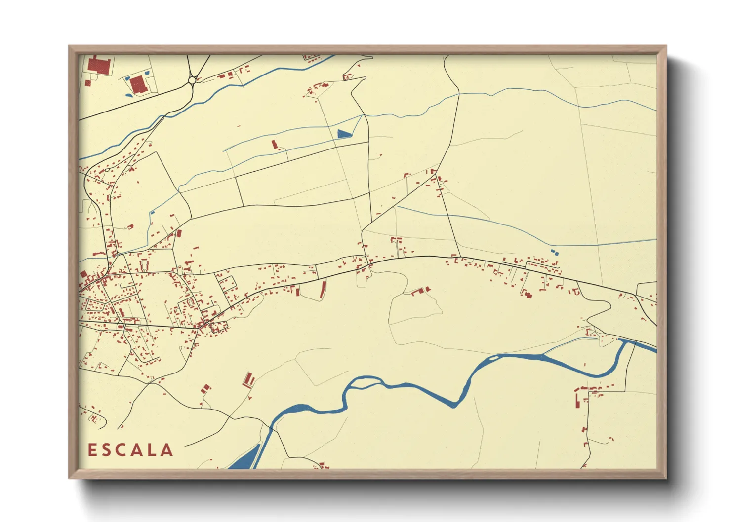 Une affiche de carte sur Escala