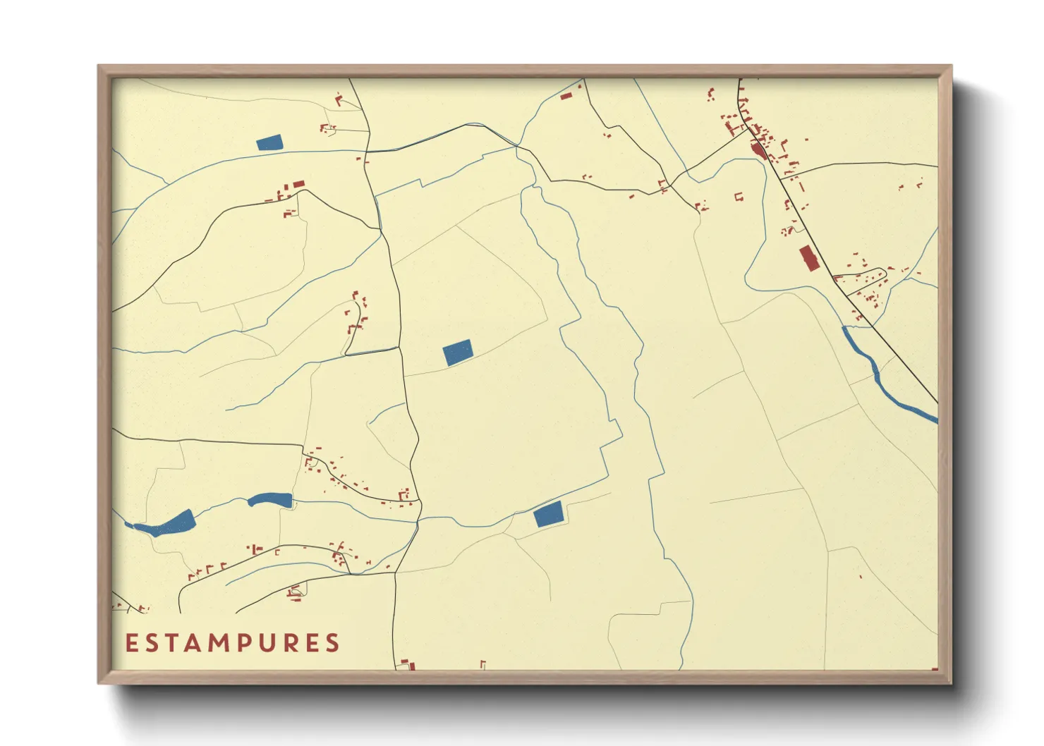 Une affiche de carte sur Estampures