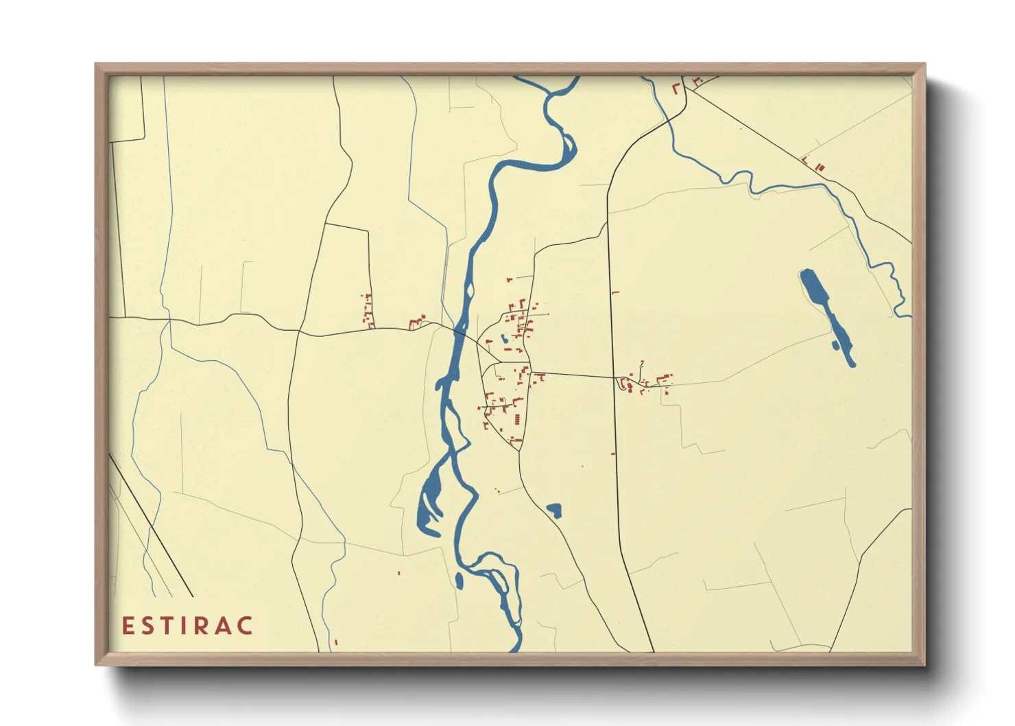 Une affiche de carte sur Estirac