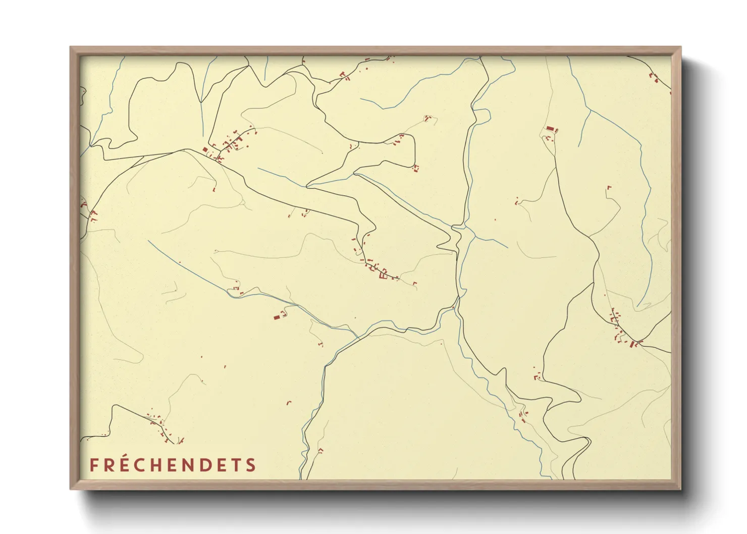 Une affiche de carte sur Fréchendets