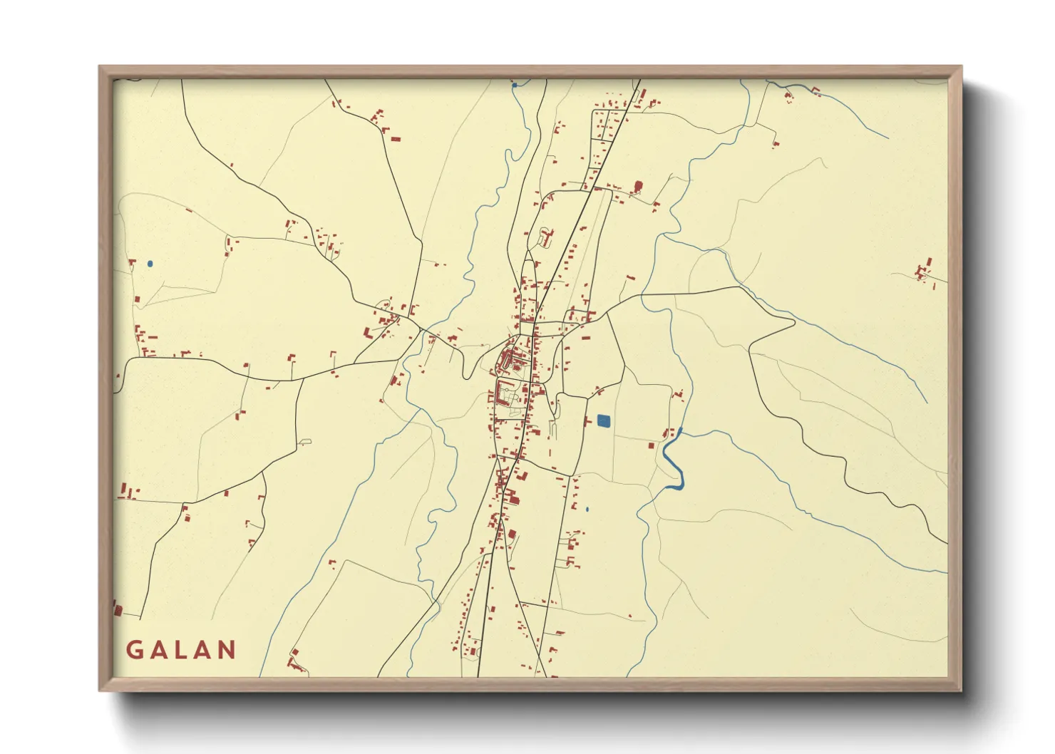 Une affiche de carte sur Galan